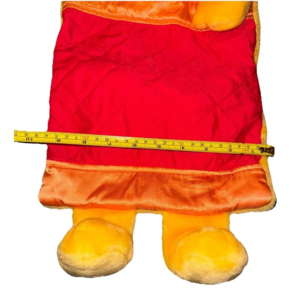 Vtg Disney Winnie The Pooh Plush Pajama Bag Satin Trim Collectible Multi Use 17